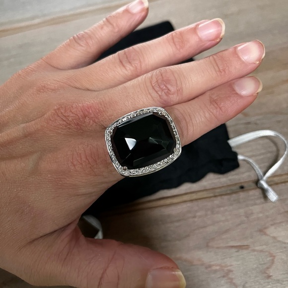 Shop HQ Paul Deasy Collection Onyx, White Topaz and Sterling silver ring - Picture 6 of 6
